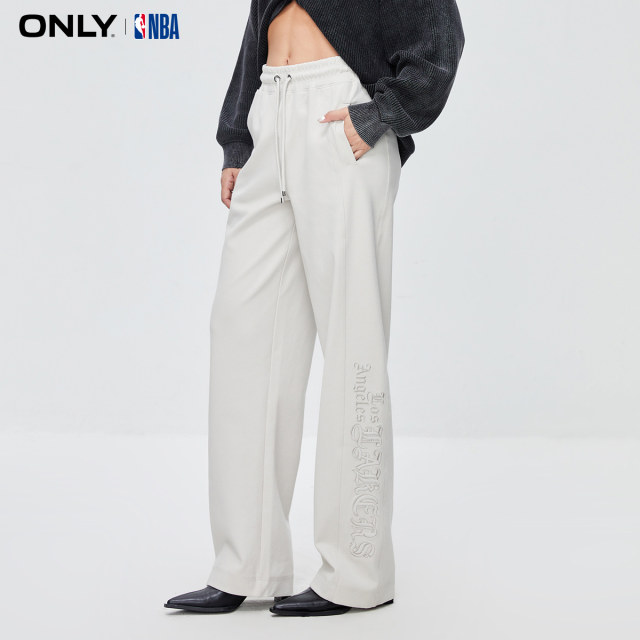 
ONLY Summer NBA co-branded trendy cool casual embroidered high-waist casual pants for women