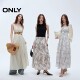 ONLY Outlet 2025 Summer New Elegant Holiday Style Smile Printed Sling Long Skirt Fairy Dress Dress Women