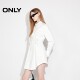 
ONLY Outlet 2025 summer new design lace-up lapel waist down rotator sleeve long sleeve shirt for women