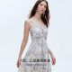 ONLY Outlet 2025 Summer New Elegant Holiday Style Smile Printed Sling Long Skirt Fairy Dress Dress Women