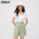 ONLY Outlet Spring Fashionable Casual Slim High Waist Straight Shorts Casual Pants Women