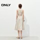 ONLY Outlet 2025 summer new French shoulder-cut design printed halter neck oil painting skirt midi skirt dress for women