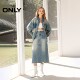 ONLY Summer versatile high waist slim A-line long skirt denim skirt women
