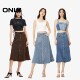 ONLY Summer Fashion Fishtail High Waist Slim Mid-length Denim Skirt for Women
