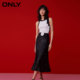 ONLY Summer Fashion Simple Heavy Industry High Waist Medium-Length Fishtail Skirt Women