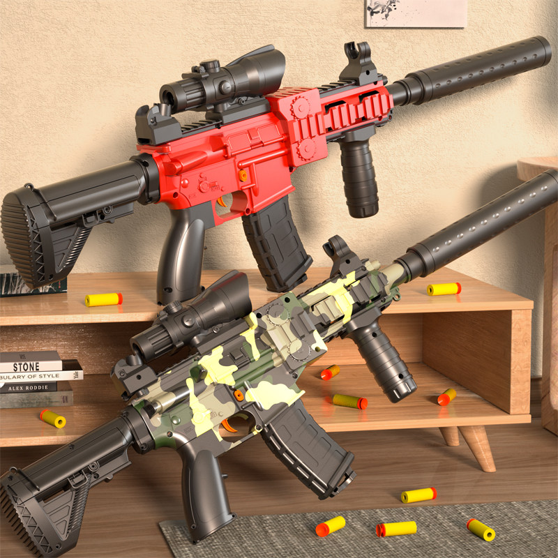 M416 Electric Burst Soft Bullet Toy Gun M4 Eating Chicken Full Set ...