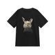 Pure cotton short-sleeved T-shirt for women in summer 2025 new American retro tie-dye printed loose black round neck top ins

