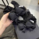 Organ pleated black cotton-filled three-dimensional bow hair tie high-end large intestine hair rope women's hair tie hair accessories