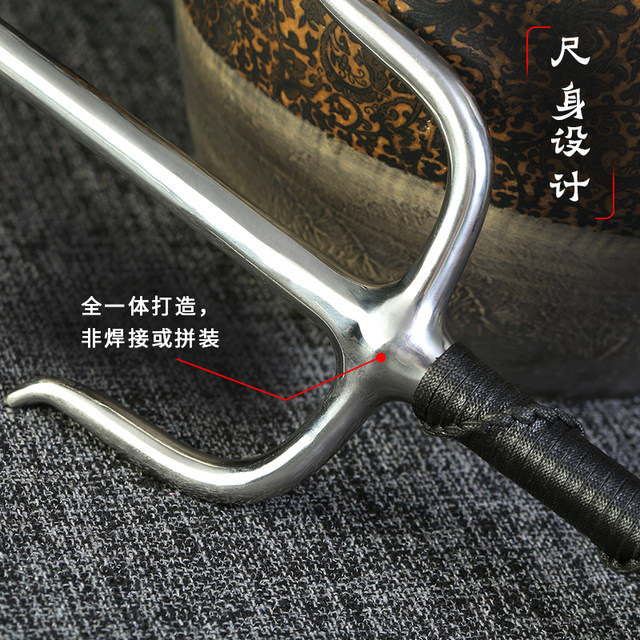 Solid stainless steel integrated iron ruler empty -handed rogue short ...