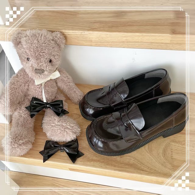 Xiongxiong Daily original JK uniform shoes student basic model single shoes medium and low heels