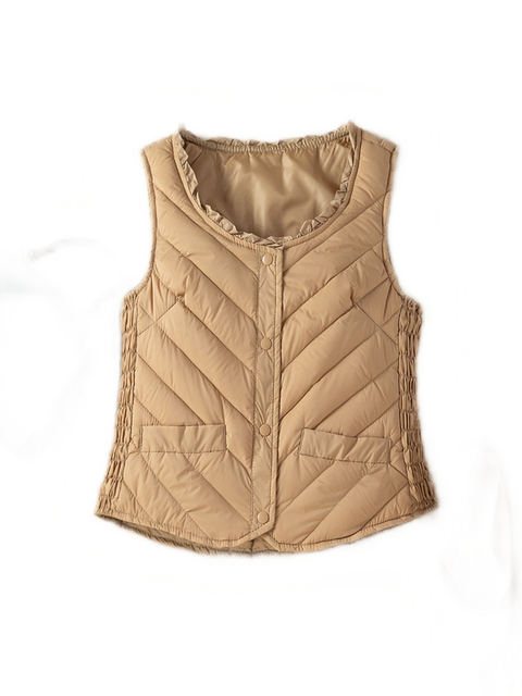 Autumn and winter large size velvet vest vest women's short inner slimming lights and warm warmth mother
