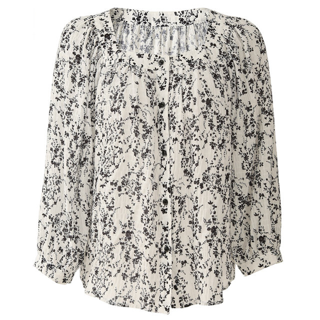 Yalida French retro quarter sleeve floral shirt for women in summer 2025 new women's new Chinese style shirt
