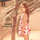 BE Fan De'an children's swimsuit skirt one-piece girls new sun protection little red heart parent-child middle and large children's swimsuit