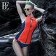 BE van der Ann swimsuit women's anti-chlorine sun protection pooling and belly covering swimsuit contrast color splicing sports triangle swimsuit