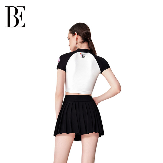 BE Fan De'an 2025 new split swimsuit skirt style conservative anti-chlorine high waist swimsuit new product