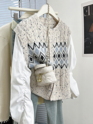 taobao agent Pin, cardigan, sweater, spring vest, design set, jacket, trend of season