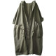 Large size women's clothing, spring and autumn new fashion and literary style hooded windbreaker, fat mm loose temperament, versatile mid-length jacket