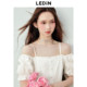 Lecheng Korean simple suspender dress summer new lace flowing big skirt hem small white skirt