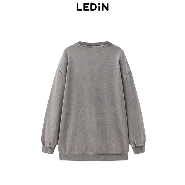 Lecho loose round neck letter sweatshirt for women's spring new top C2CRE1119