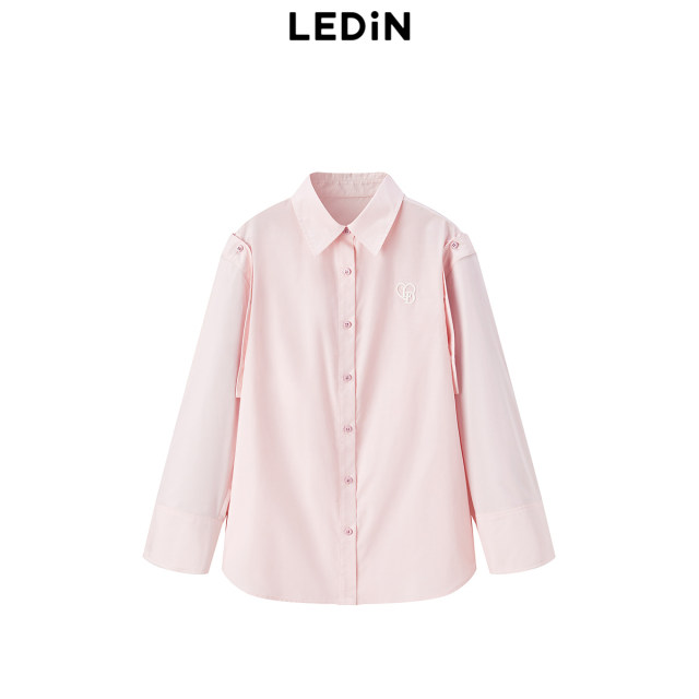 Lecho Spring New Off-Shoulder Shirt Dopamine Top C1CAE1512