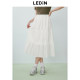 Lecho Korean sweet cake long skirt 24-year summer new girlish pure cotton skirt basics and easy to wear long skirt