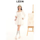 Leducho spring new playful square collar dress shows thin skirt C1FAE1523
