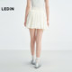 Lecho thin pleated skirt for women in 25 summer new bright silk big skirt hem skirt elastic waist Korean sweet short skirt