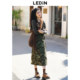 Lecho Fashion Color Printed Long Skirt Autumn New Working Skirt C2GFD3501