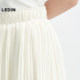 Lecho thin pleated skirt for women in 25 summer new bright silk big skirt hem skirt elastic waist Korean sweet short skirt