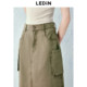 Lecho American work style long skirt summer new Y2K sweet and spicy A-line skirt pocket design skirt