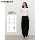 Red sleeve outlets velvet lace-up straight pants 2024 autumn new women's wide-leg draped casual trousers