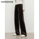 Red sleeve outlets velvet lace-up straight pants 2024 autumn new women's wide-leg draped casual trousers