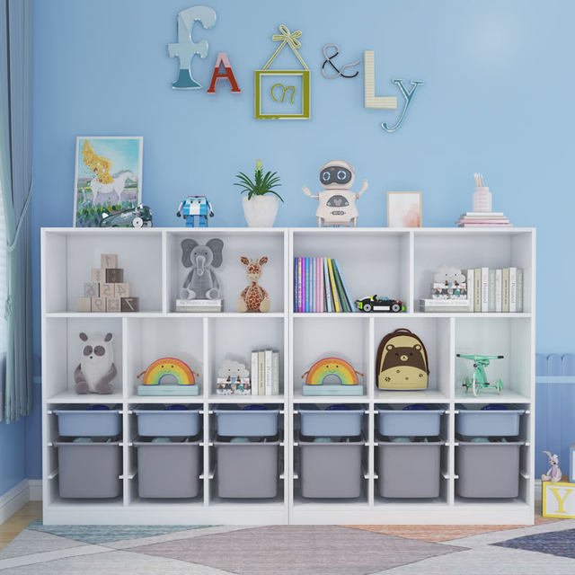 Solid wood toy neck cabinet Kindergarten Creative children's drawer ...
