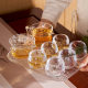 Ring cup Chinese style transparent glass tea cup Kung Fu tea set Tea ceremony cup personal tea cup tea cup tea cup tea cup tea cup tea bowl