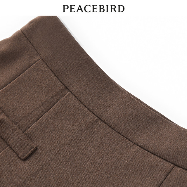 Peacebird Women's New Year Winter Temperament Pleated Skirt A1GED4569