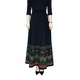 Autumn and winter new cotton cashmere skirt long skirt women high waist high waist big swing national style retro temperament wool skirt large size skirt