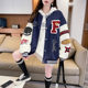 American retro baseball uniform jacket for women 2025 spring and autumn new loose large size embroidered casual couple jacket trendy
