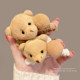Hair hair clip cute autumn and winter plush bears grab the women's high -level sense front forehead bangs clip headwear hair card
