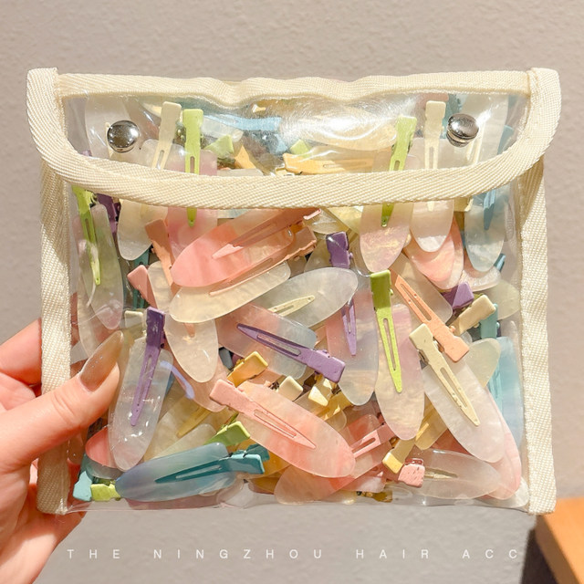 Special markless duck-billed hair clip for face washing and makeup for women's side bangs clip headdress color one-shaped clip broken hair card