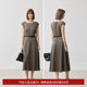 The same style as 2025 spring new women's clothing Hepburn style round neck dress in shopping mall
