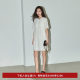 LILY summer women's clothing, romantic temperament, tassel short-sleeved mid-length dress, small white skirt, small women
