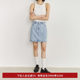 LILY Outlet new women's design and printed cotton denim skirt short skirt for women
