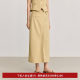 LILY2025 Spring New Simple Minimalist Old Qianfeng High Waist Professional Commuter Straight Skirt Skirt Women's Long Skirt