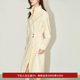 LILY Summer Women's Fashion Urban Commuter Style Solid Color Slim Long High-Waist Trench Coat Dress
