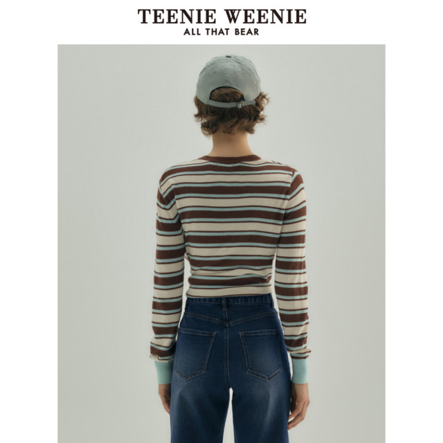 TeenieWeenie Bear Outlet Early Fall Slim Stripe Pullover Sweater
