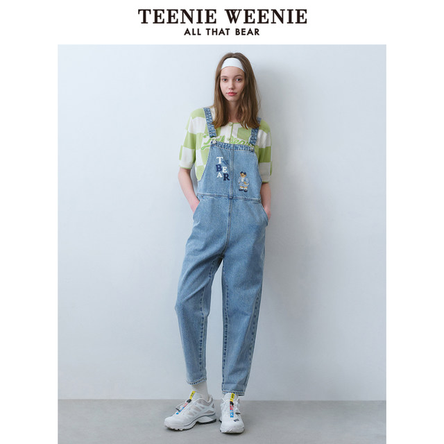 TeenieWeenie Bear Outlet Women's Spring Loose Vibrant Jeans Overalls Pants