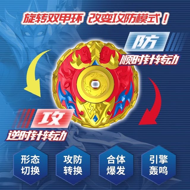Sanbao Explosive Armor Double Armor War Gyro Toy Super Change 3 Double Layer Battle Disk Explosive God of War 2 Children