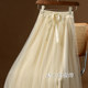 New spring and summer streamer mesh large skirt for women 2025 new small skirt fairy skirt gauze skirt long skirt
