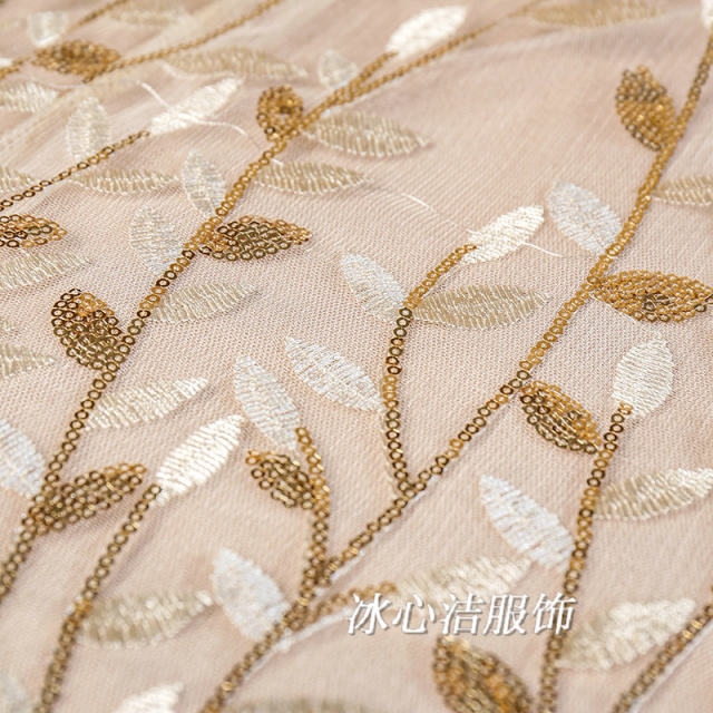 Summer French heavy industry sequin embroidered mesh large sway skirt for women 2025 new skirt umbrella skirt skirt long skirt
