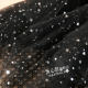 Black Star Sequin Mesh Skirt Women's Spring and Autumn 2025 Small irregular skirt Starry Sky Gauze Skirt Long Skirt
